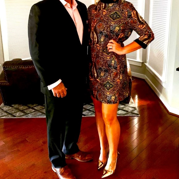 Fun, Mock Turtleneck Dress - Picture 2 of 2